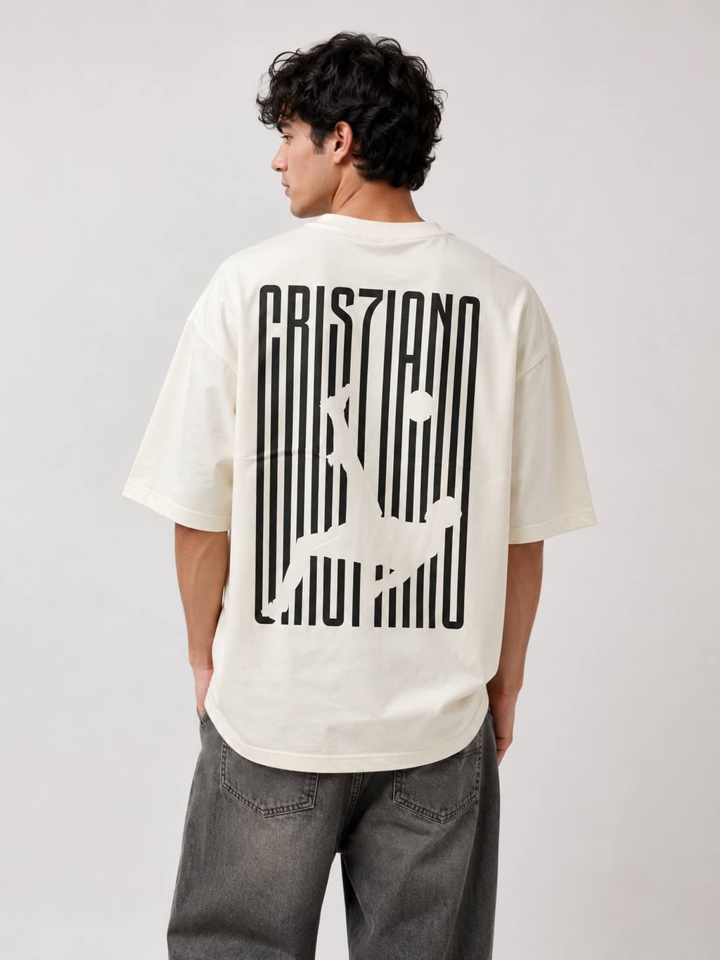 CRISTIANO PHANTOM LINES OVERSIZED TEE – 200 GSM