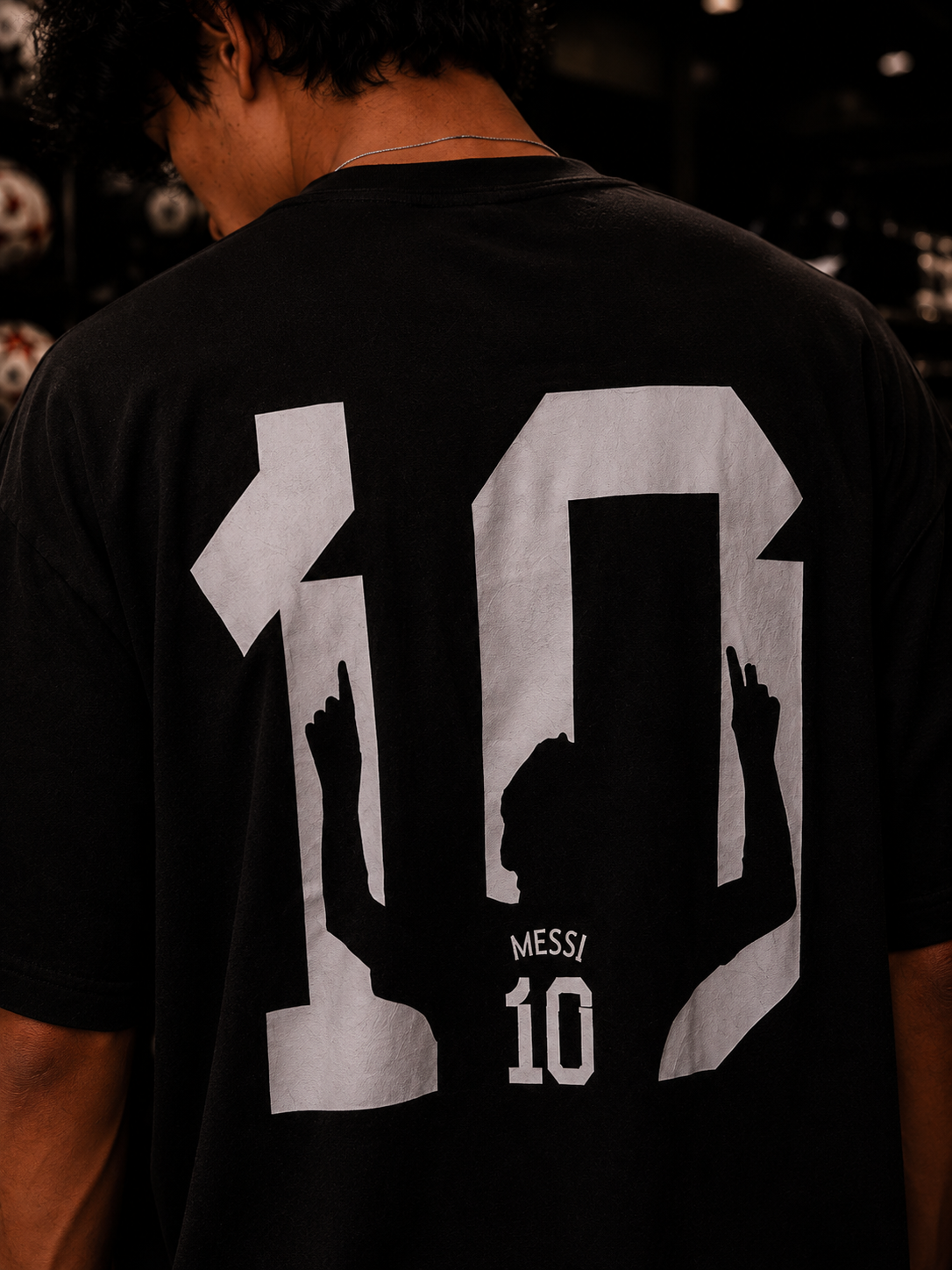 MESSI SHADOW OVERSIZED T-SHIRT – 200 GSM