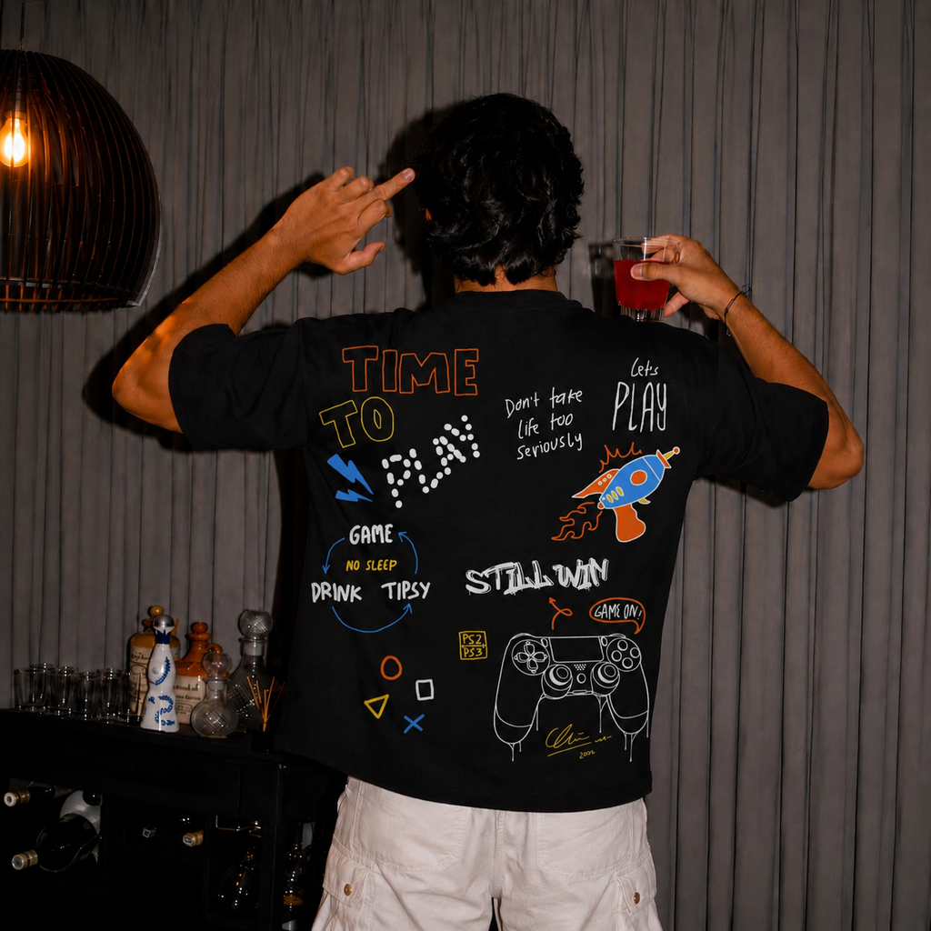 PLAY MODE - OVERSIZED TEE – 200 GSM