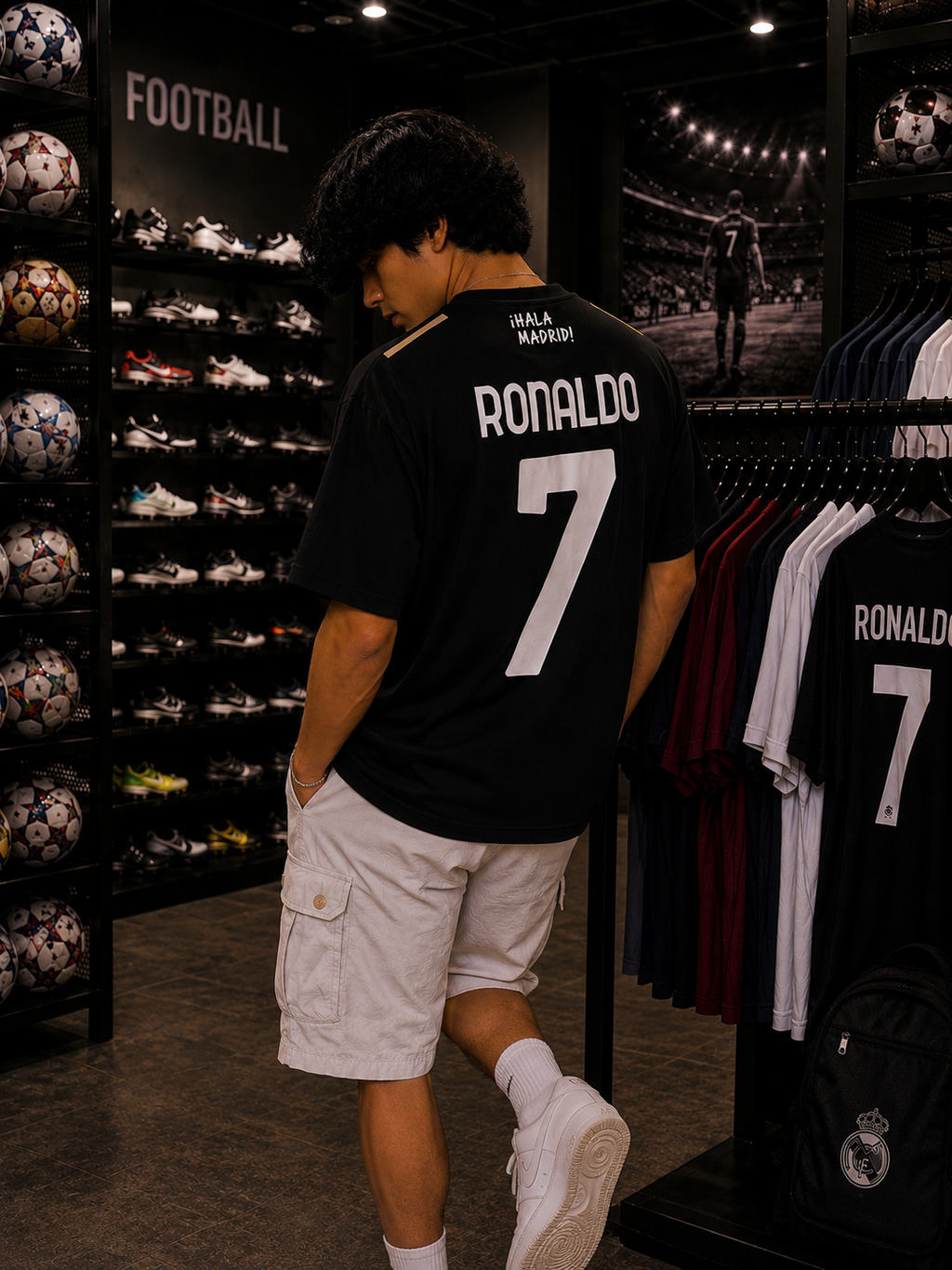 REAL MADRID JERSEY B - OVERSIZED TEE – 200 GSM