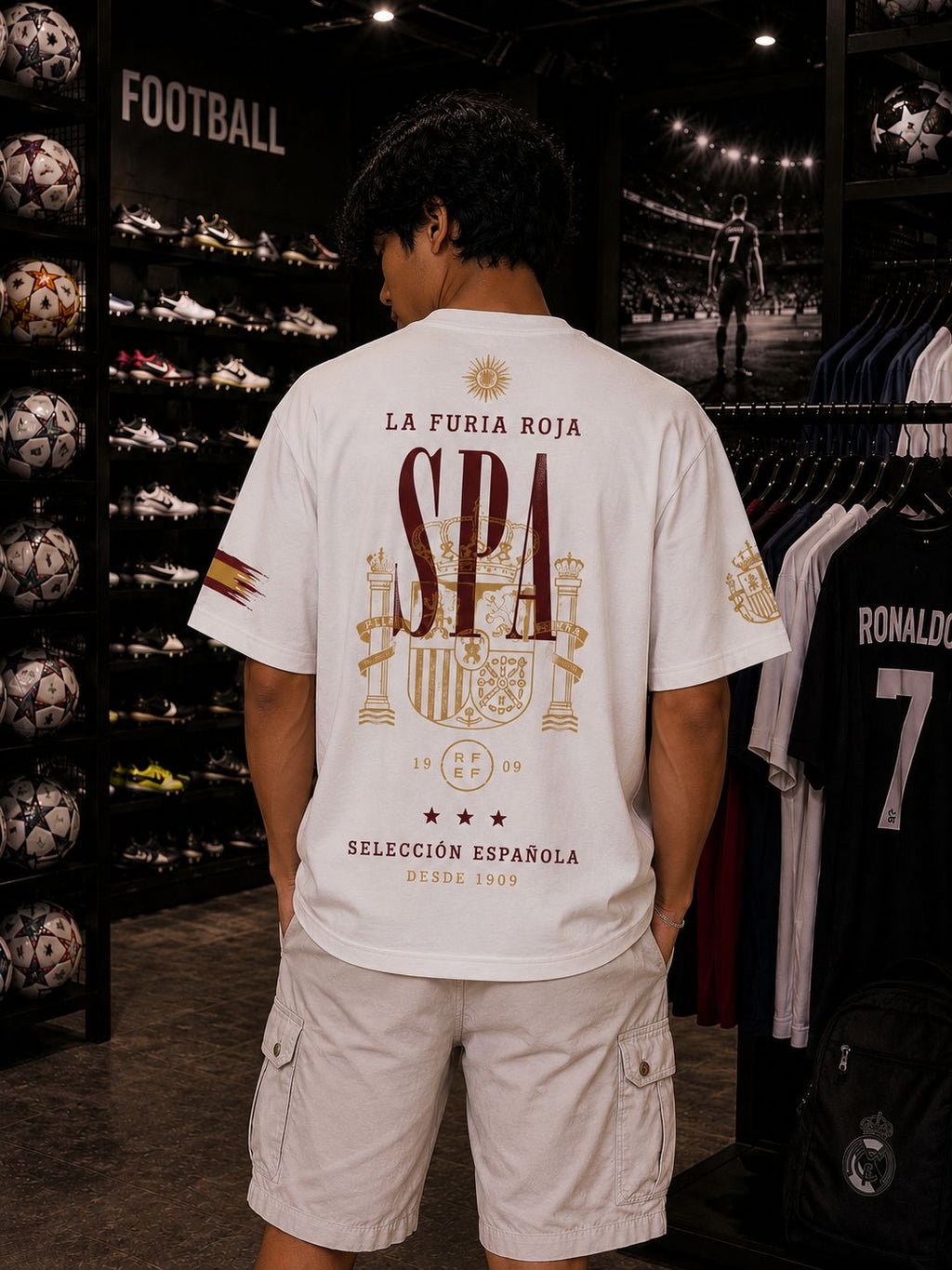SPAIN “LA FURIA ROJA” OVERSIZED T-SHIRT – 240 GSM