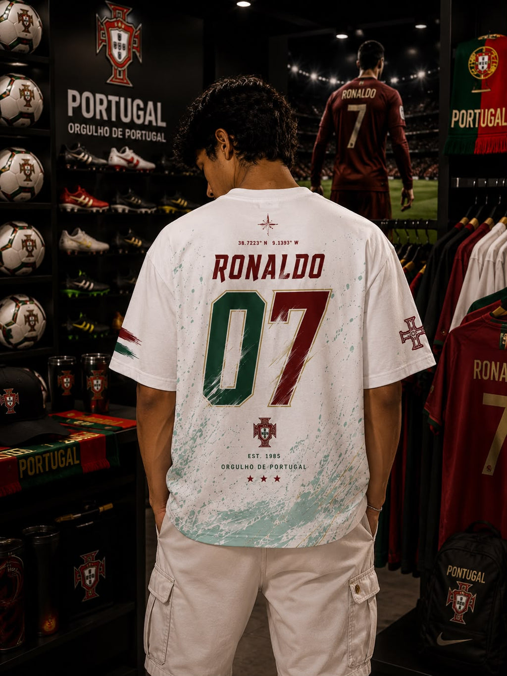 PORTUGAL RONALDO 07 OVERSIZED T-SHIRT – 240 GSM