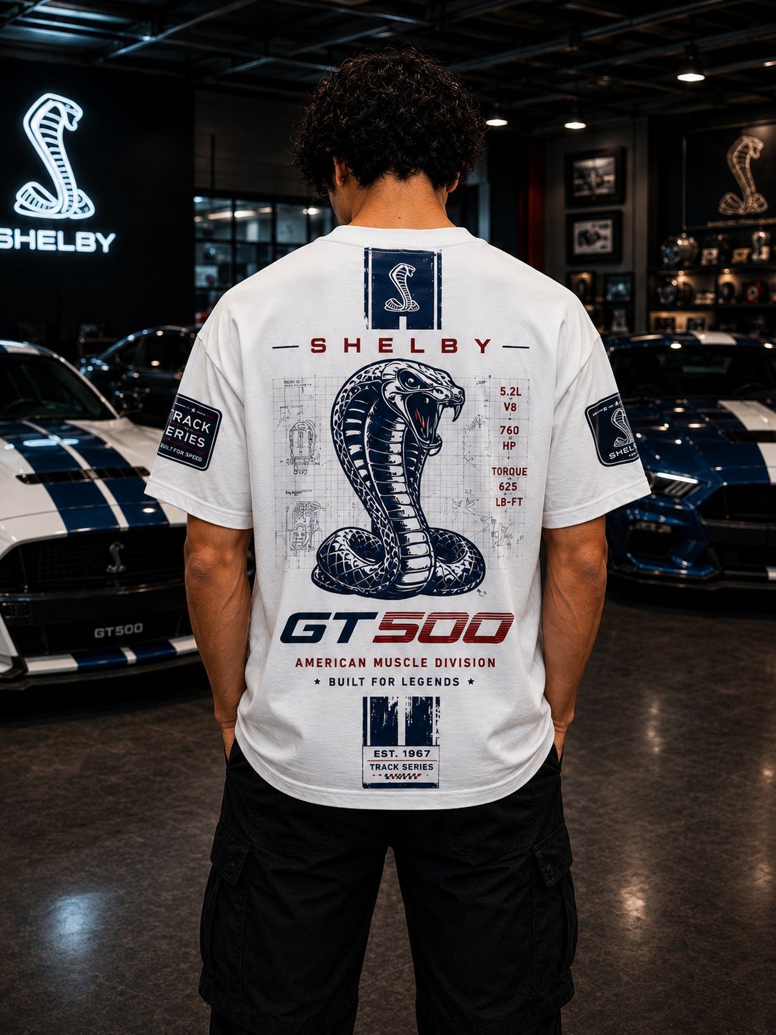 GT 500 HERITAGE OVERSIZED BLACK T-SHIRT | PREMIUM HEAVYWEIGHT COTTON STREETWEAR – 220 GSM