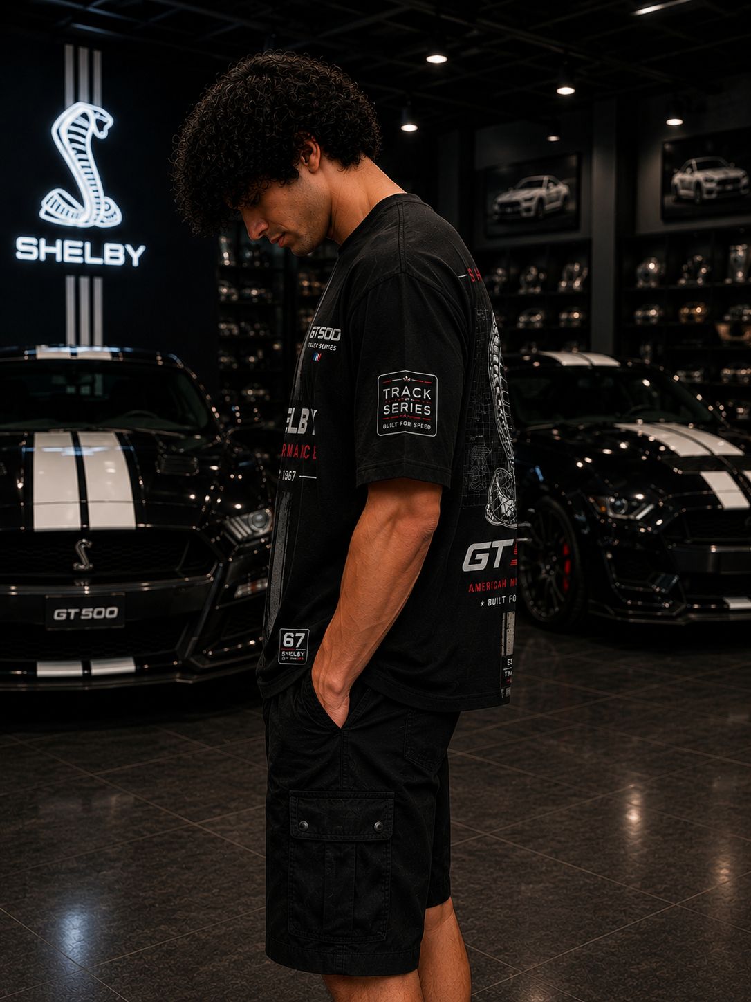 GT 500 HERITAGE OVERSIZED BLACK T-SHIRT | PREMIUM HEAVYWEIGHT COTTON STREETWEAR – 220 GSM
